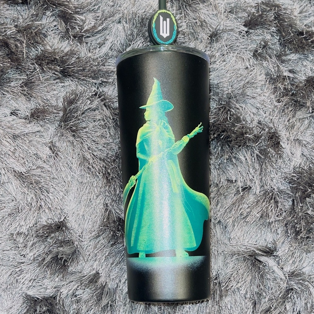 Wicked Movie Elphaba Defy Gravity Tumbler with Straw Topper
